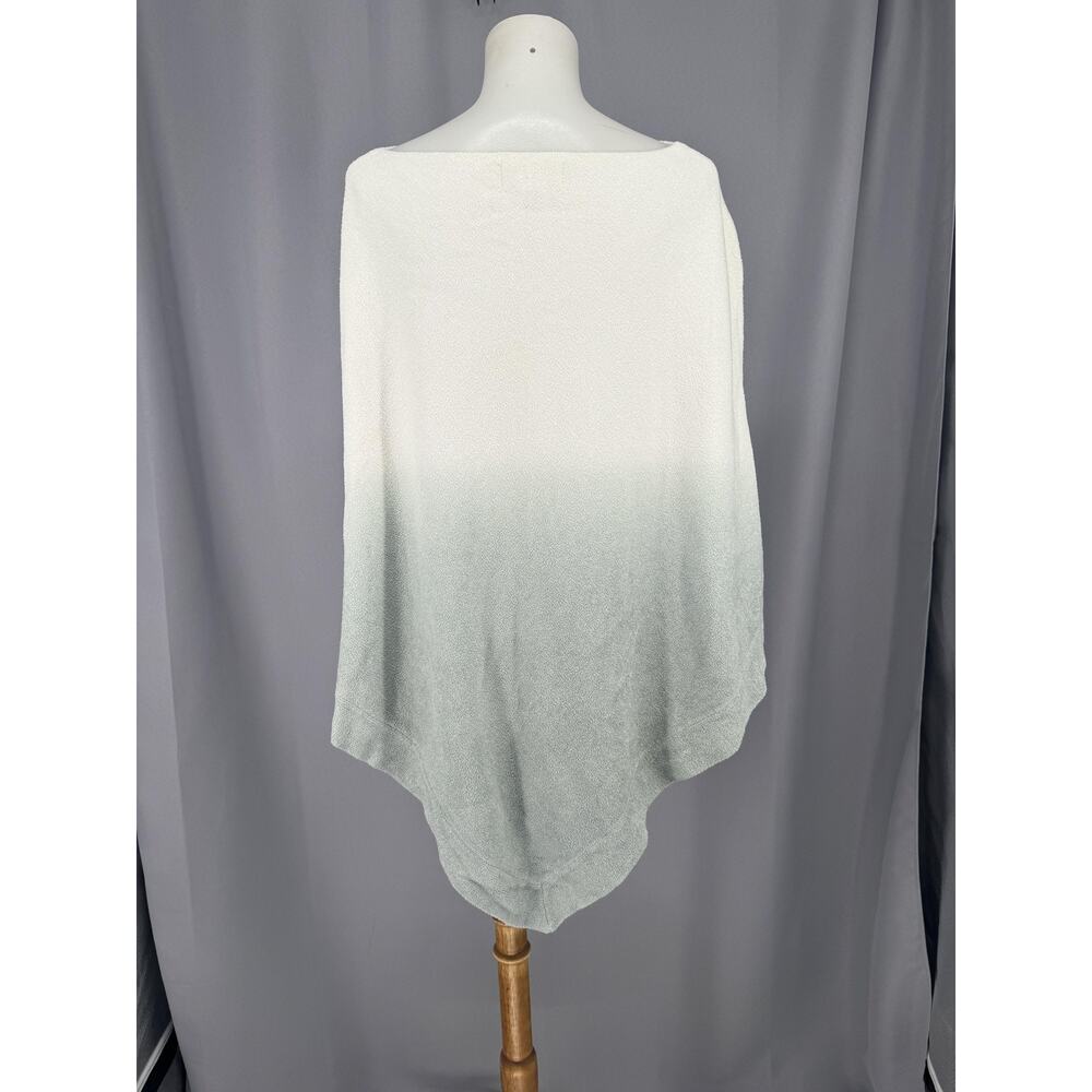 Barefoot Dreams Sweater Cape Womens One Size Gray Dip Dye CozyChic Ultra Lite - Picture 4 of 8